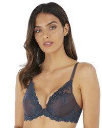 Wacoal Embrace Lace koronkowy biustonosz plunge - morski