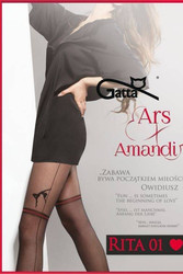 Rajstopy Rita Wz.01 20 Den - nero/red