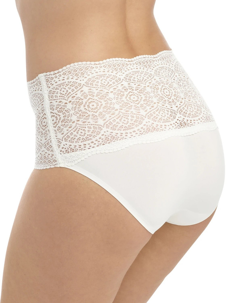 Lace Ease figi z wysokim stanem - ecru ONE SIZE