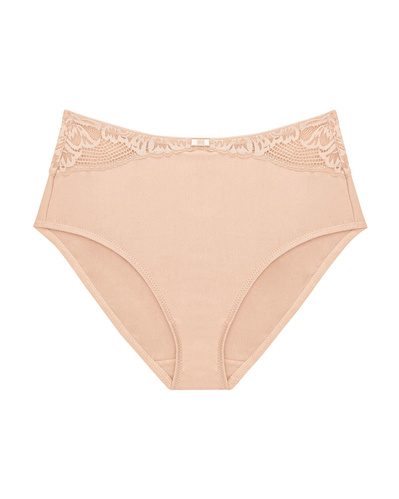 Majtki z wysokim stanem Modern Lace+Cotton Maxi Triumph 10207493 - beżowe