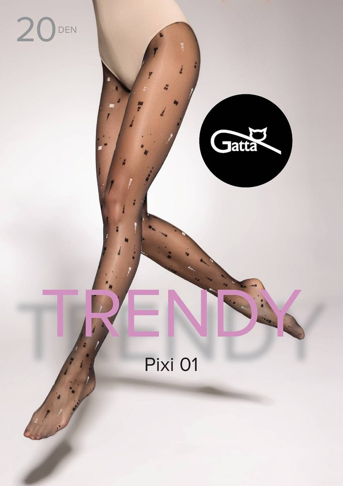 Rajstopy Pixi Wz.01 20 Den - nero-beige