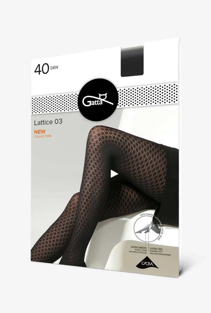Rajstopy Lattice Wz.03 40 Den Sale - nero