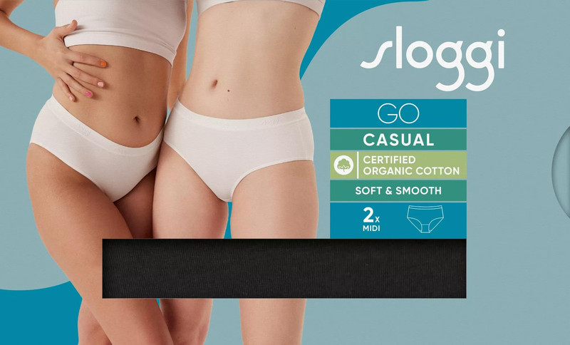 Sloggi majtki Go Casual Midi 2P - 2 pary