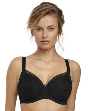 Fusion biustonosz full cup z bocznym panelem zbierającym - czarny