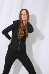 Bluza damska - plus size bawełniana OH!ZUZA N&D H01- czarna