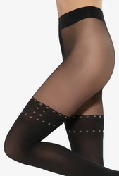 Rajstopy Girl Up W.43 20/60 Den - nero-silver