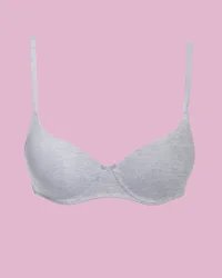 Key My First Bra TBM 120 bawełniany biustonosz dla nastolatek bez fiszbin - szary melanż