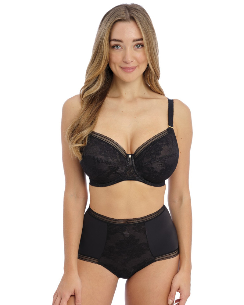 Fusion Lace biustonosz koronkowy full cup - czarny