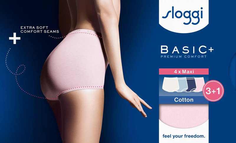 Sloggi majtki Basic+ Maxi C4P - 4 pary
