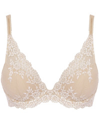 Wacoal Embrace Lace koronkowy biustonosz plunge - cielisty