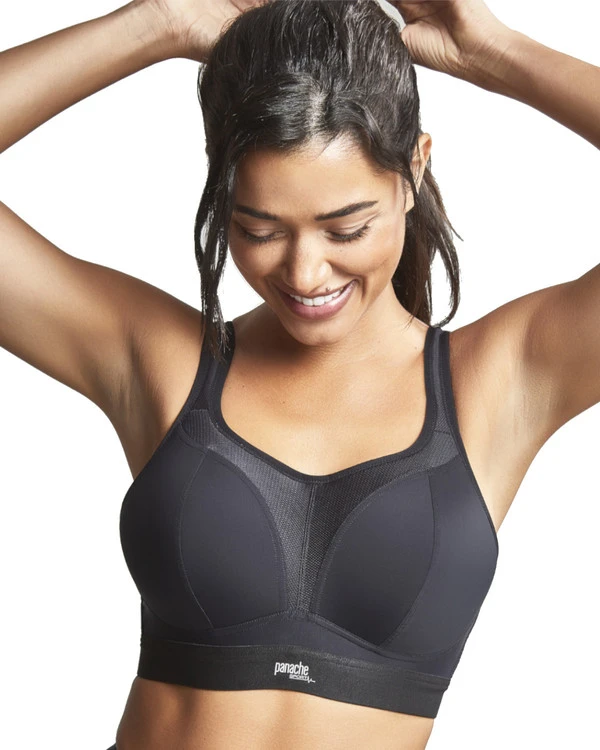 Panache Sport Boundless biustonosz bez fiszbin - czarny
