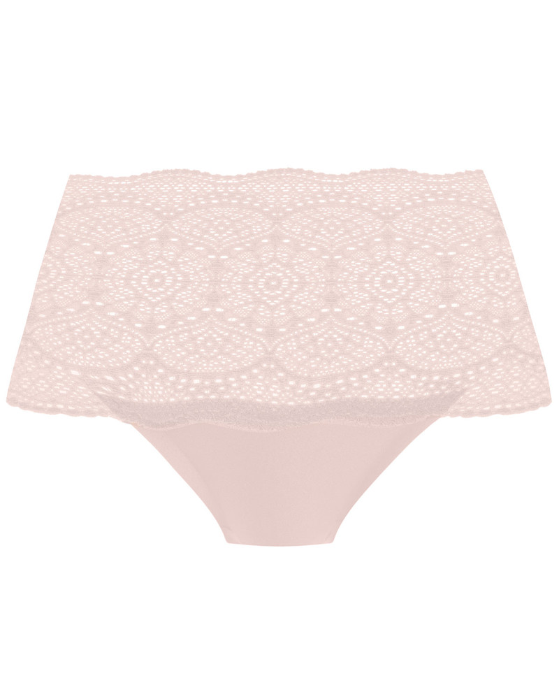 Lace Ease figi z wysokim stanem - różowe ONE SIZE