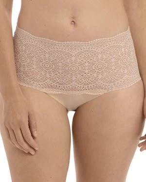 Lace Ease figi z wysokim stanem - cielisty ONE SIZE