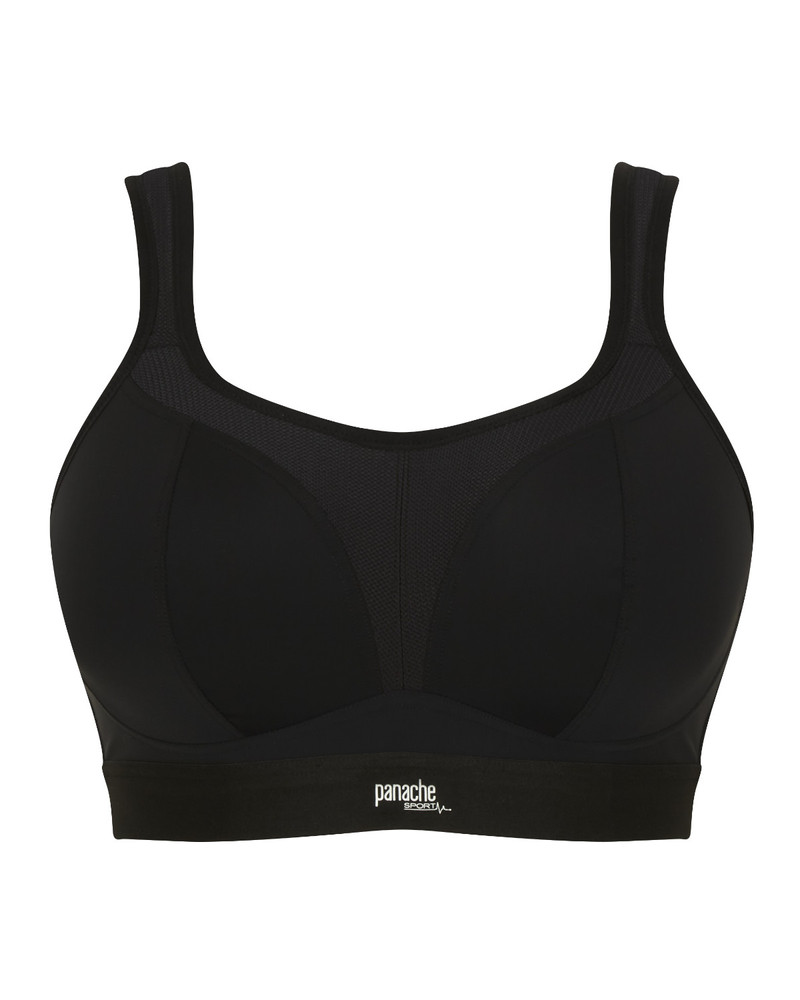 Panache Sport Boundless biustonosz bez fiszbin - czarny