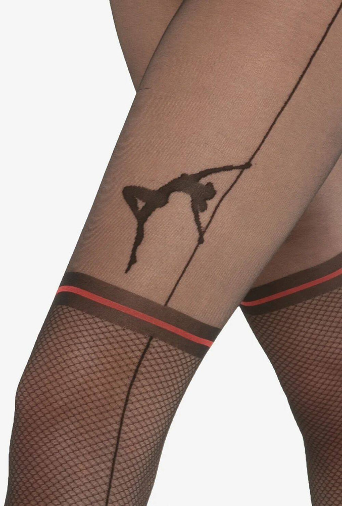 Rajstopy Rita Wz.01 20 Den - nero/red