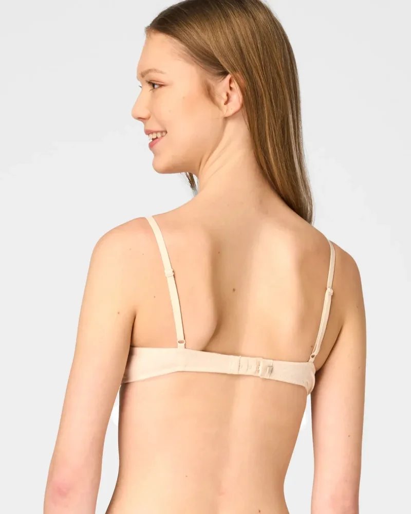 Key My First Bra TBC 024 bawełniany stanik dla nastolatek z odpinanymi ramiączkami - beżowy